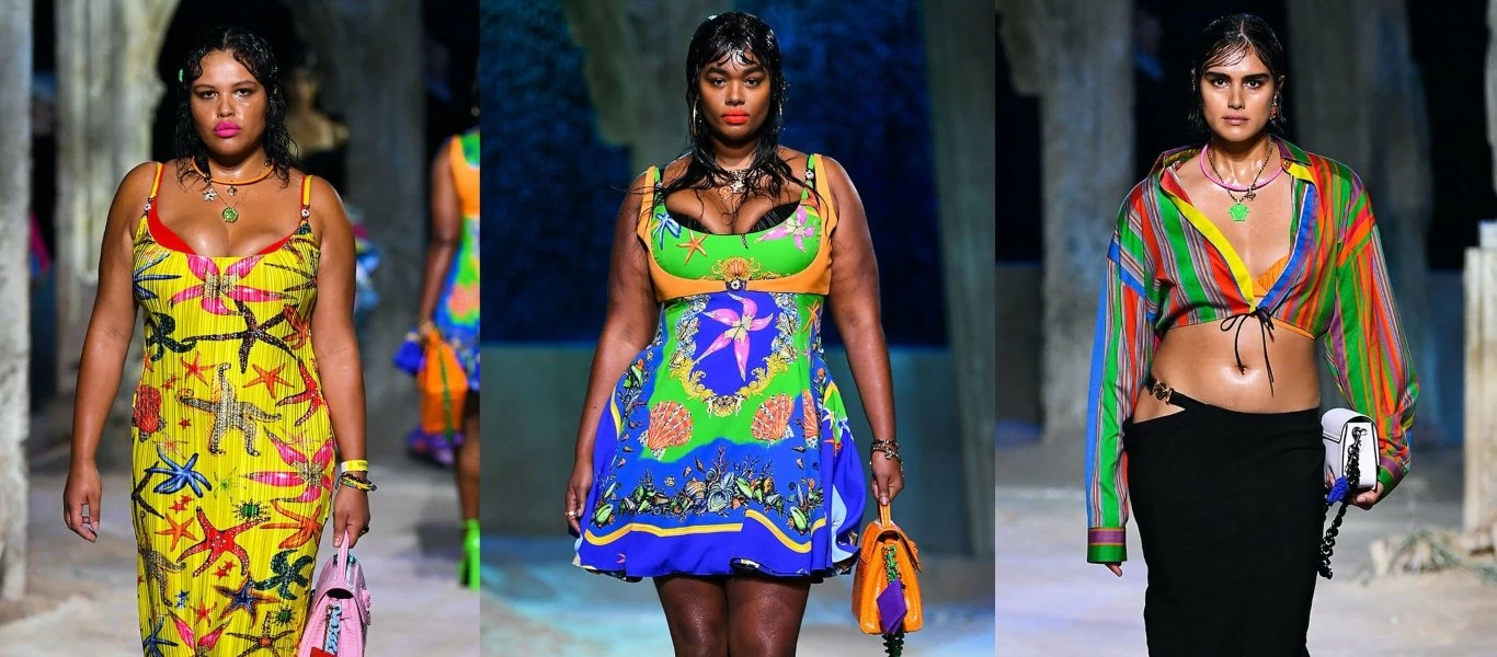 Σε ρόλο πρωταγωνιστή τα plus size μοντέλα σε επίδειξη της Donatella Versace